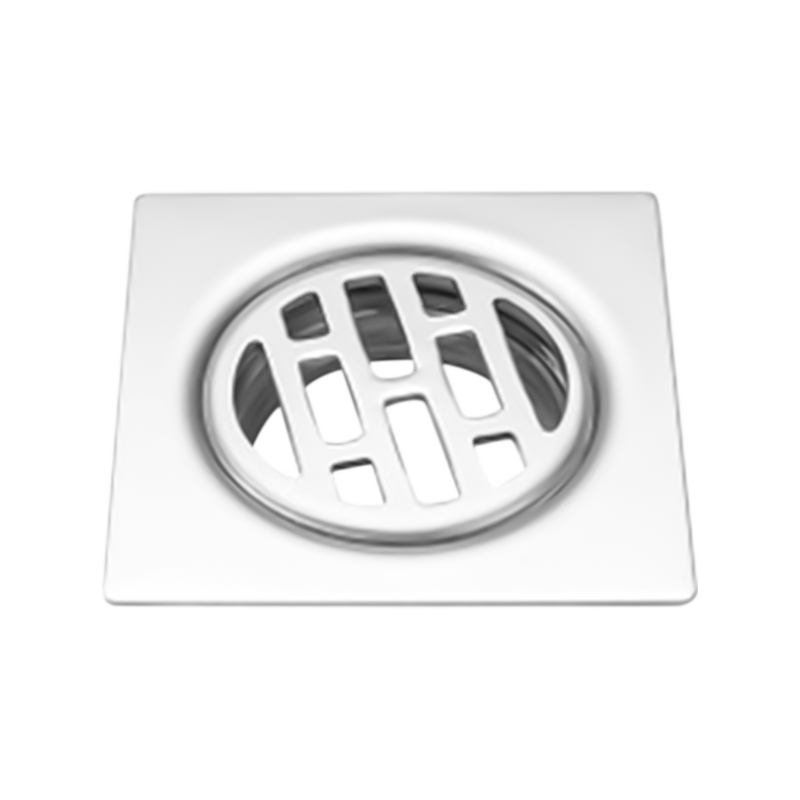 SZ108-8A 80x80mm Forte résistance à la corrosion drainage en spirale fort grille vissée drain de sol en acier inoxydable balcon avec grille vissée