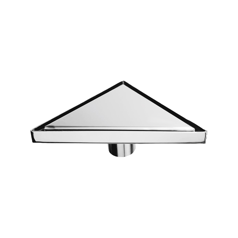 SZ1501 triangle de vidange linéaire en acier inoxydable fini poli pour crépine de vidange de sol de salle de bains de cuisine de douche